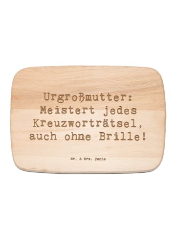 Mr. & Mrs. Panda Holz Servierbrett Spruch Urgroßmutter Genie mit... in Transparent