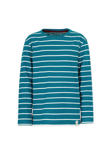 Band of Rascals Longsleeve " Striped " in petrol-cream