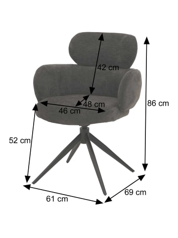 MCW 6er-Set Esszimmerstuhl O77, Rotbraun