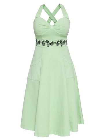 Queen Kerosin Queen Kerosin QUEEN KEROSIN Vintage Swing-Kleid mit floraler Stickerei in mint