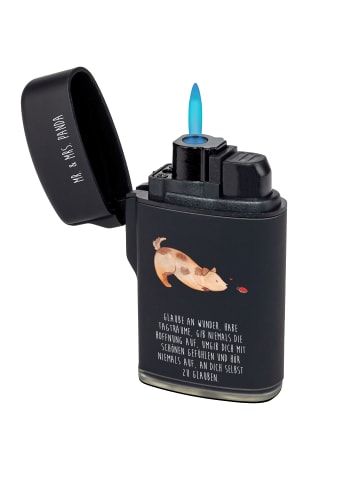 Mr. & Mrs. Panda sturmfeuerzeug Hund Marienkäfer mit Spruch in Schwarz