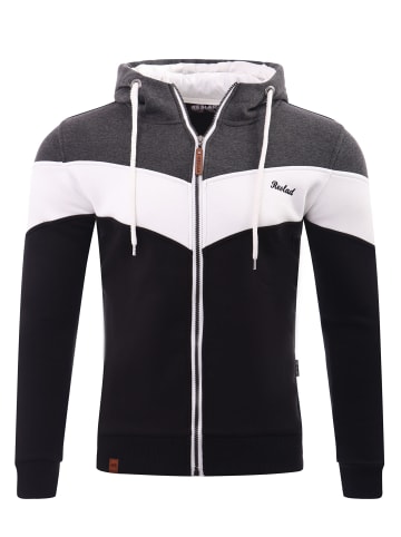 RESLAD Sweatjacke Zipper 3-Colors in schwarz-anthrazit