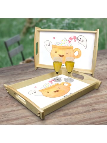 Mr. & Mrs. Panda Deko Tablett Kaffee Gespenst ohne Spruch in Weiß