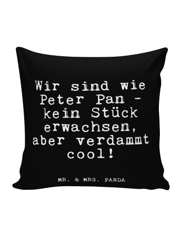 Mr. & Mrs. Panda Sofakissen Wir sind wie Peter... mit Spruch in Schwarz