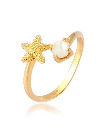 Elli Ring 925 Sterling Silber Seestern in Gold