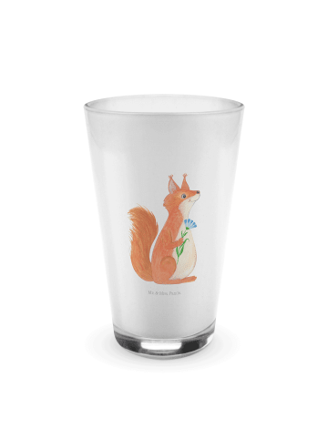 Mr. & Mrs. Panda kaffeeglas Eichhörnchen Blume ohne Spruch in Transparent