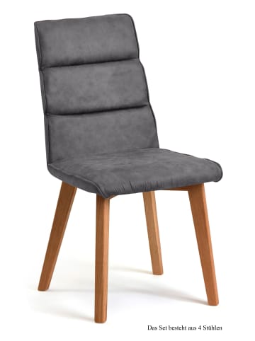 58 aufm Kessel ESSZIMMERSTUHL (4er-Set) Darell 47x92x60 Eiche geölt/Grau