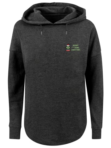 F4NT4STIC Oversized Hoodie Merry Christmas in charcoal