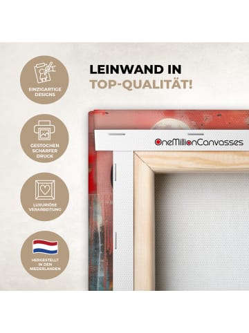 MuchoWow Leinwand Bilder Silhouette Liebe