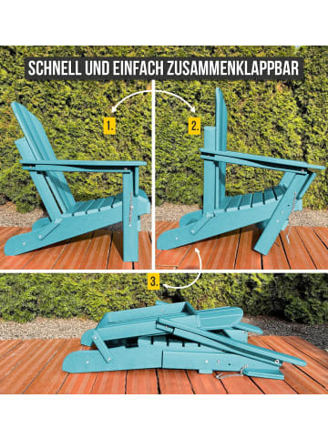 Aspero Gartenstuhl Adirondack in Türkis