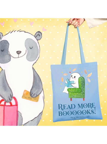 Mr. & Mrs. Panda Tasche Gespenst Buch mit Spruch in Sky Blue