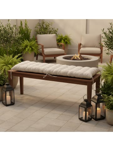 relaxdays Bankauflage in Beige - 160 x 50 cm