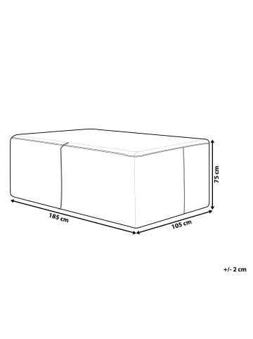 Beliani Schutzhülle CHUVA in Schwarz - (W) 185 x (H) 75 x (L) 105 cm