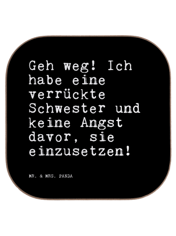 Mr. & Mrs. Panda gläseruntersetzer Geh weg! Ich habe... mit Spruch in Schwarz