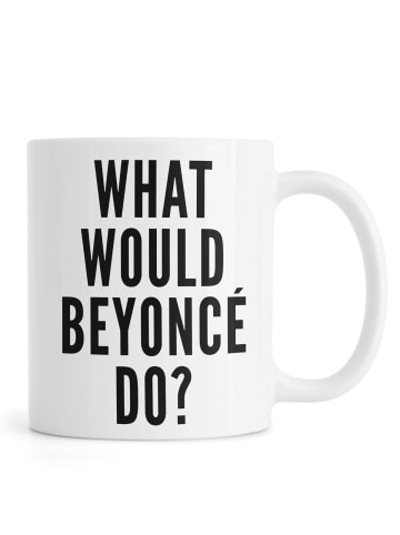 Juniqe Tasse "beyonce" in Schwarz