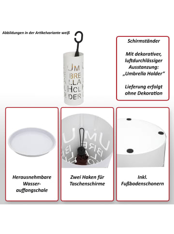 MCW Regenschirmständer C78, Schrift, schwarz