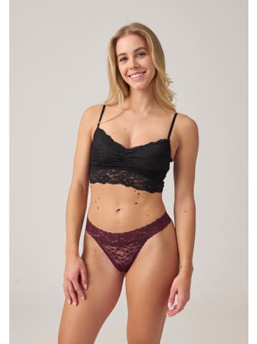 SNOCKS Tangas aus Spitze 3 Stück in Weinrot