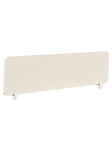 Beliani Schreibtischtrennwand ZIGGY in Beige - (W) 160 x (H) 40 x (L) 2 cm