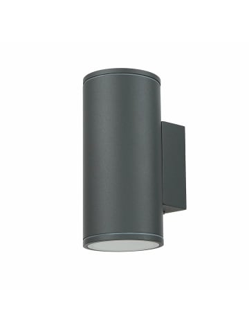 Licht-Erlebnisse Außen Wandlampe Ø 9 x (H)19 cm in Anthrazit