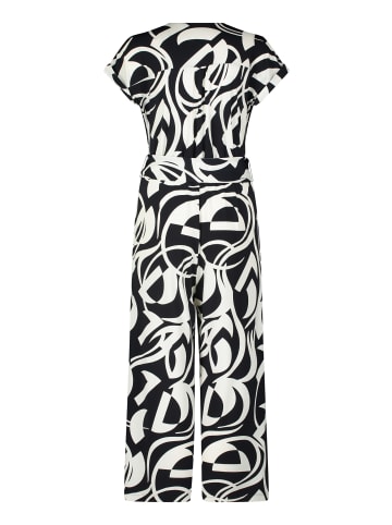 Betty Barclay Jumpsuit mit Eingrifftaschen in Dunkelblau/Weiß