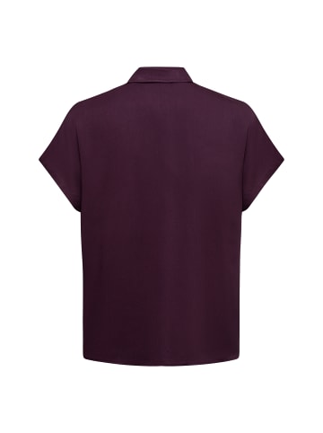 armedangels Kurzarmbluse Larisaana in aubergine - 0002