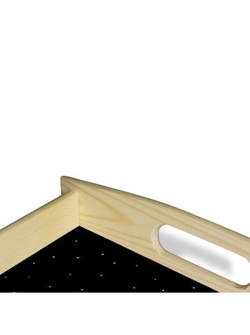 Mr. & Mrs. Panda Holztablett Magische Welt mit Spruch in Bunt