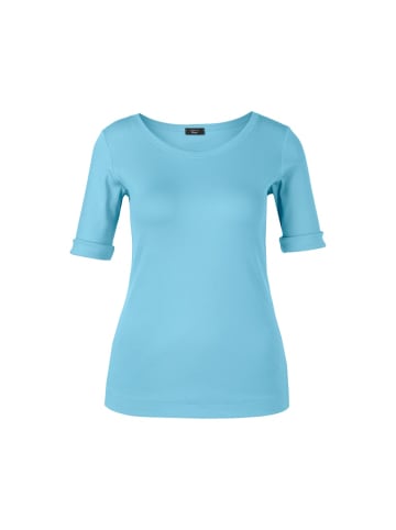 MARC CAIN Körpernahes T-Shirt mit ¾-Ärmel in Blau