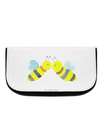 Mr. & Mrs. Panda Kosmetiktasche Biene Liebe ohne Spruch in Weiß