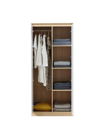 en.casa Kleiderschrank Bastheim in Weiß (B)80cm (G)74.5cm