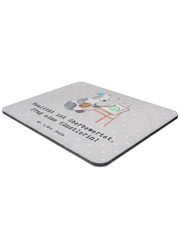 Mr. & Mrs. Panda Maus-Pad Künstlerin Traum mit Spruch in Grau Pastell