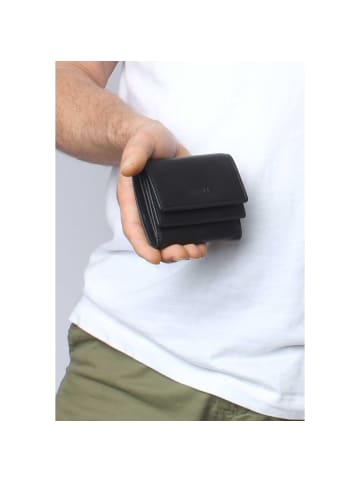 VARGU Echtleder Geldbörse MELQUIN 1 in black