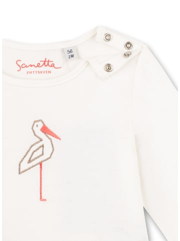 Sanetta Langarmshirt in Beige