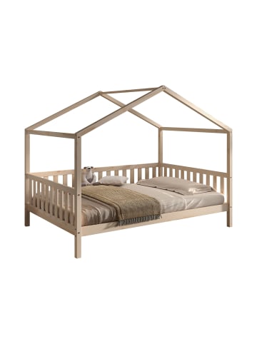 58 aufm Kessel HAUSBETT Kapua 140x200 auch als Bodenbett Kiefer Massivholz Natur