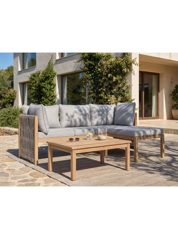 Beliani 2-tlg Sitzgruppe ARABBA in Braun/Grau