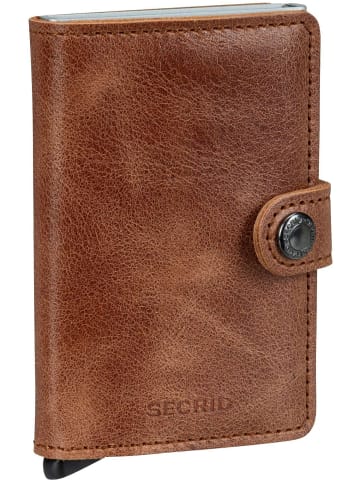 Secrid Geldbörse Miniwallet Vintage in Cognac-Silver