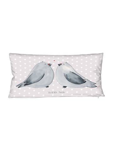 Mr. & Mrs. Panda Kuschelkissen Turteltauben Liebe ohne Spruch in Grau Pastell