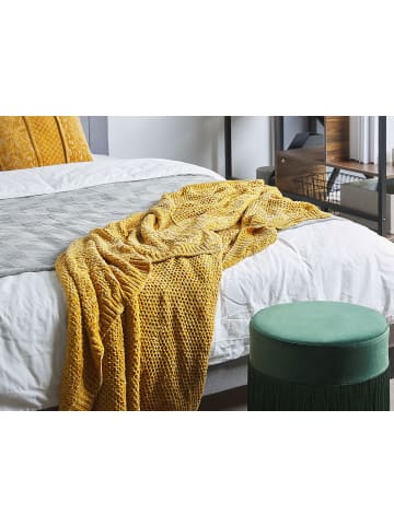 Beliani Kuscheldecke ELOVA in Gelb - (W) 150 x (H) 1 x (L) 200 cm