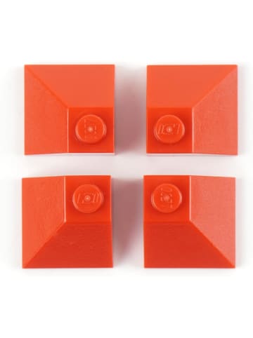 LEGO 2x2 Dachsteine Eckstein Außenecke 3045 25x Teile - ab 3 Jahren in red