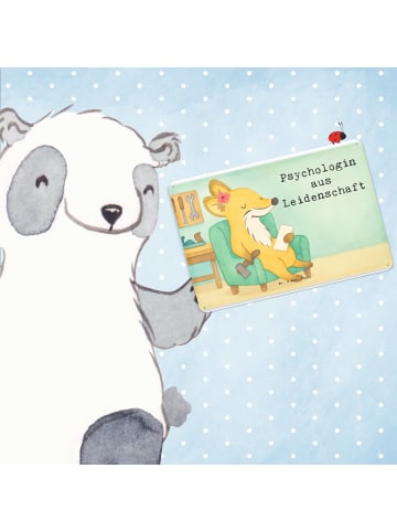 Mr. & Mrs. Panda Schild Psychologin Leidenschaft Design mit Spruch in Weiß