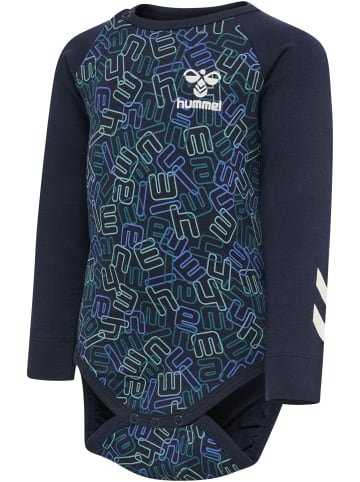 Hummel Druckknopf Strampler Raglanärmel Hmlolly Lebensstil Jungen in BLACK IRIS