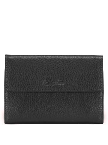 Esquire Primavera Geldbörse Leder 14 cm in schwarz