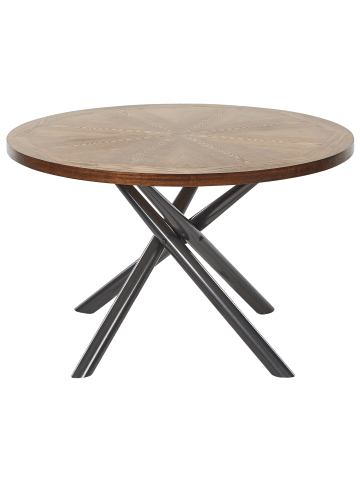 Beliani Esszimmertisch LORENZO in Braun/Grau - (W) 120 x (H) 75 x (L) 120 cm