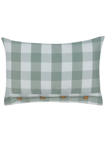 Beliani Dekokissen TAMNINE in Grün/Weiß - (W) 40 x (H) 12 x (L) 60 cm