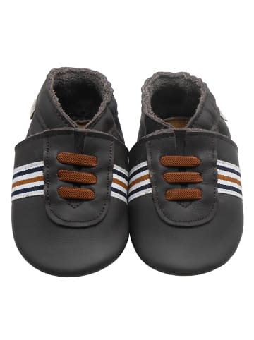 Yalion Baby Leder-Krabbelschuhe in Schwarz