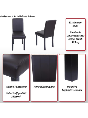 MCW 6er-Set Esszimmerstuhl O65d, Braun