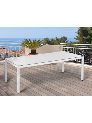 Beliani Esstisch ITALY in Weiß - (W) 100 x (H) 74 x (L) 220 cm