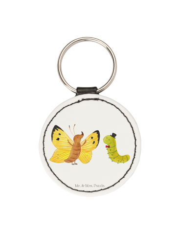 Mr. & Mrs. Panda Anhänger Raupe Schmetterling ohne Spruch in Weiß