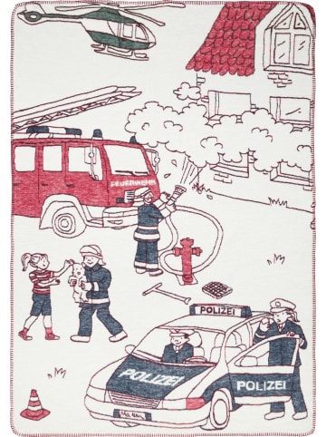 Erwin Müller Jacquard, Baumwollmischung Kinderdecke in rot
