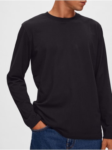 SELECTED HOMME Legeres Langarm Shirt Dunner Longsleeve SLHASPEN in Schwarz