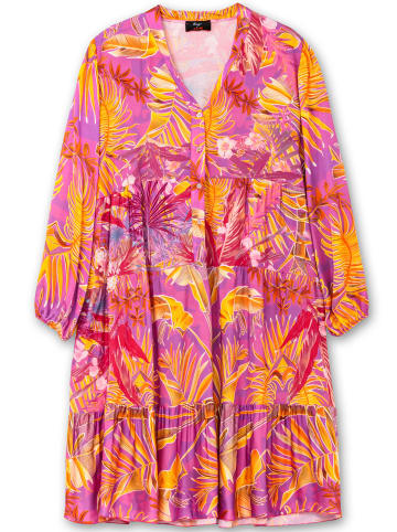 sheego Stufenkleid in pink gemustert